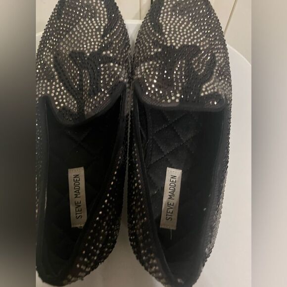 Steve Madden Caviarr Black Loafers Men’s Size 9 Studded Slip On Shoes main image 15